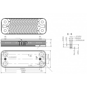Теплообменник ГВС подходит для PROTHERM Гепард 0020118595 / FONDITAL Antea, Minorca 6SCAMPIA07 / NOVA FLORIDA Delfis, Nibir 12 пл / BAXI Ecofour, Luna, Duo-Tec, Initia, Eco, Prime / WESTEN Star 711613000 711612600