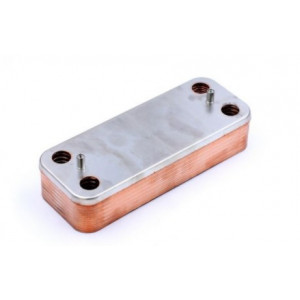 Теплообменник ГВС 16 пл подходит для ARISTON BS, BS II, Matis, Clas, Genus, Egis, Cares, HS 65104333 / CHAFFOTEAUX Alixia, Inoa, Pigma, Talia, Niagara, Urbia 17B1901444
