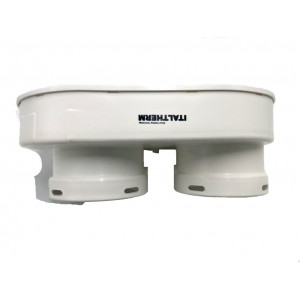 Фланец для раздельного дымохода 80/80 TIBERIS 401001012 / PROTHERM Рысь, Ягуар 3002186608 / FONDITAL, FERROLI, UNICAL, ELECTROLUX, BIASI, SIME, BALTUR, WOLF, NOVA FLORIDA
